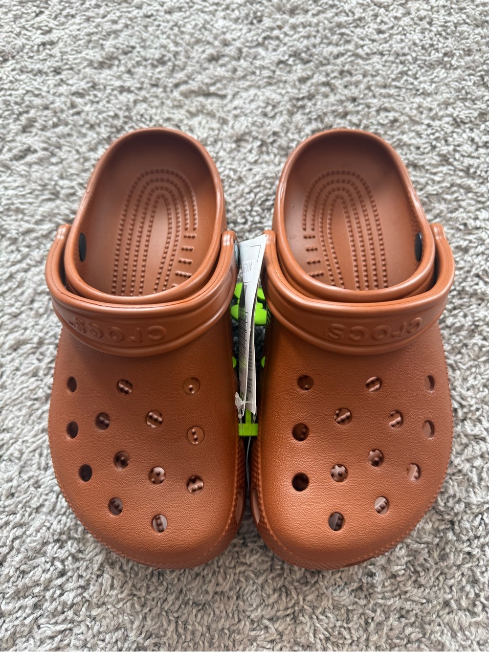 Unisex Crocs, Classic, Cognac Brown, Sz Men 5/Women 7